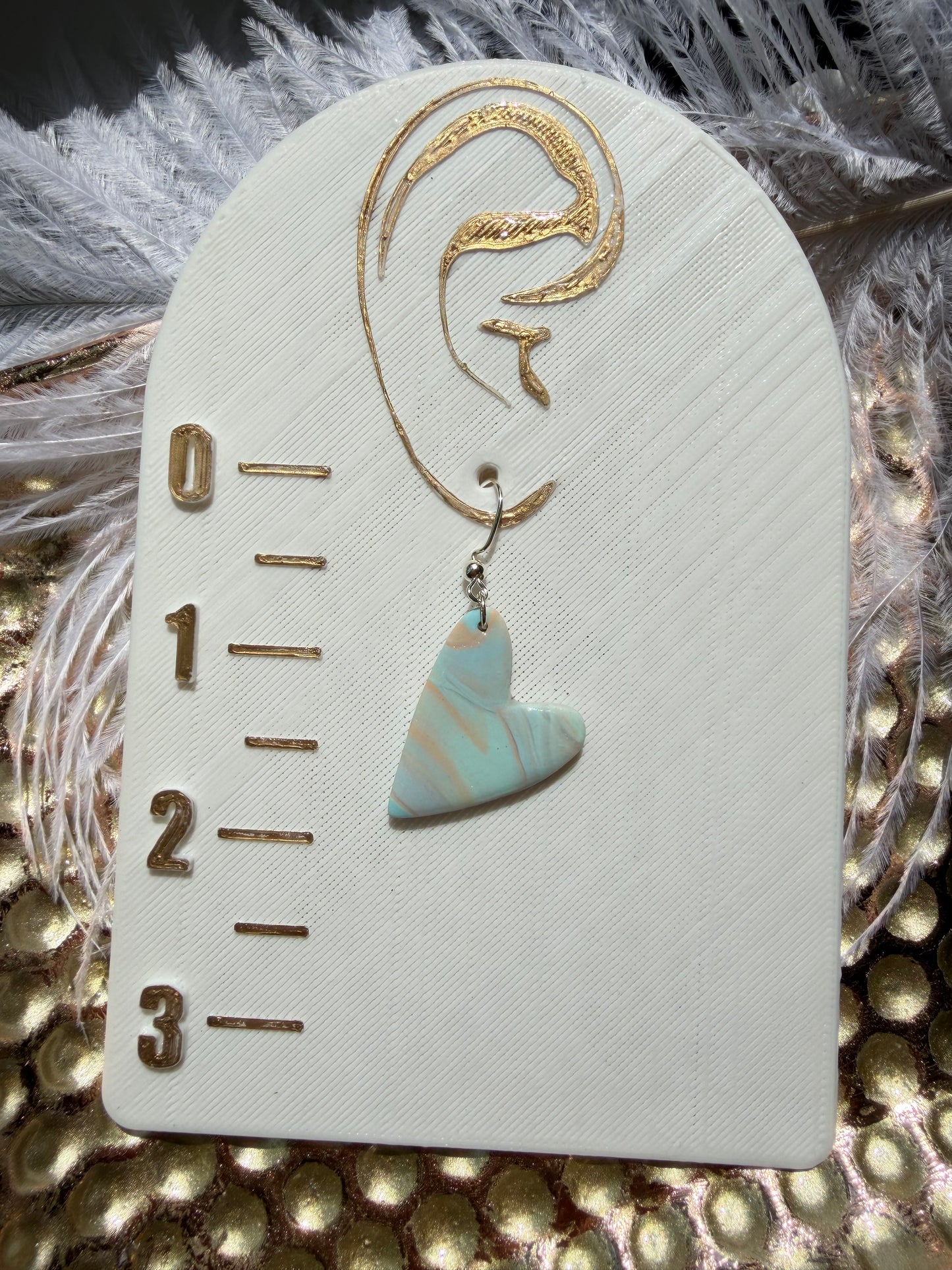 “Feeling Groovy” Sorbet Heart Dangle w/Silver Hook Earrings