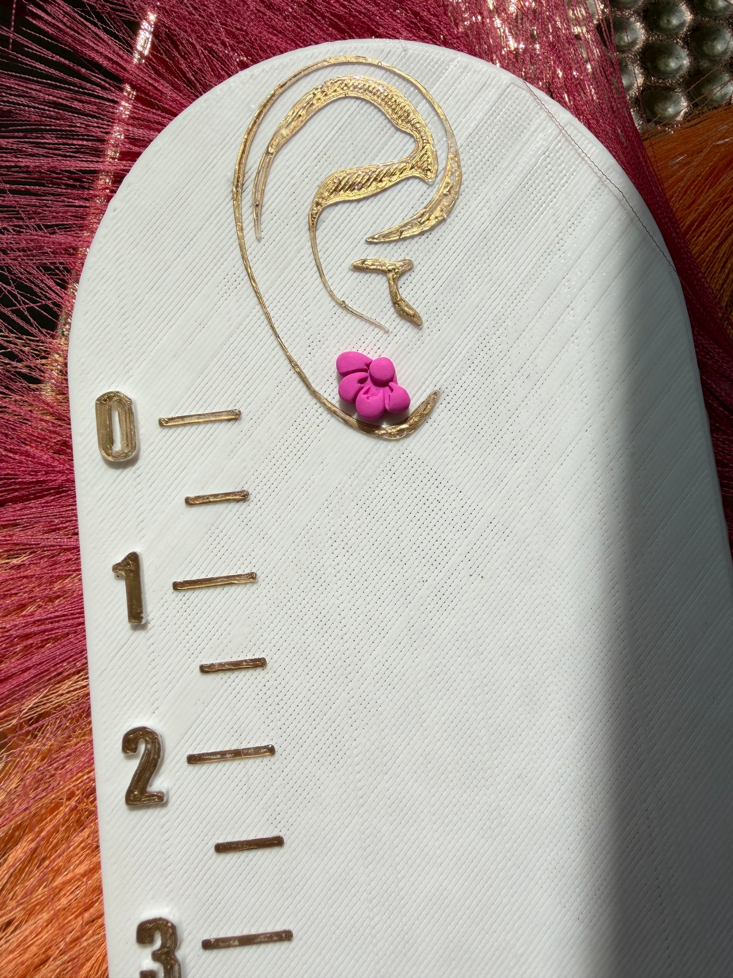 “Feeling Groovy” Flower Power Hot Pink Stud Earrings