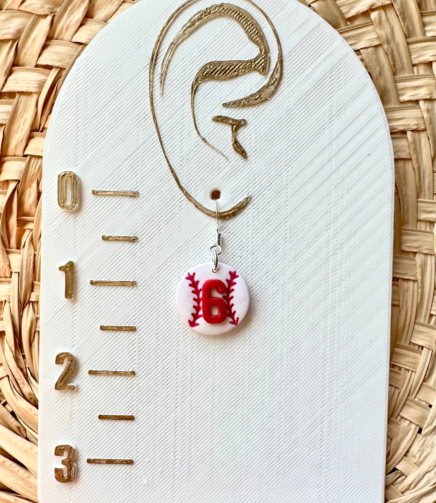 “Play Ball” Fan of 6 Sm Baseball Jonathan India Inspired Dangle Earrings