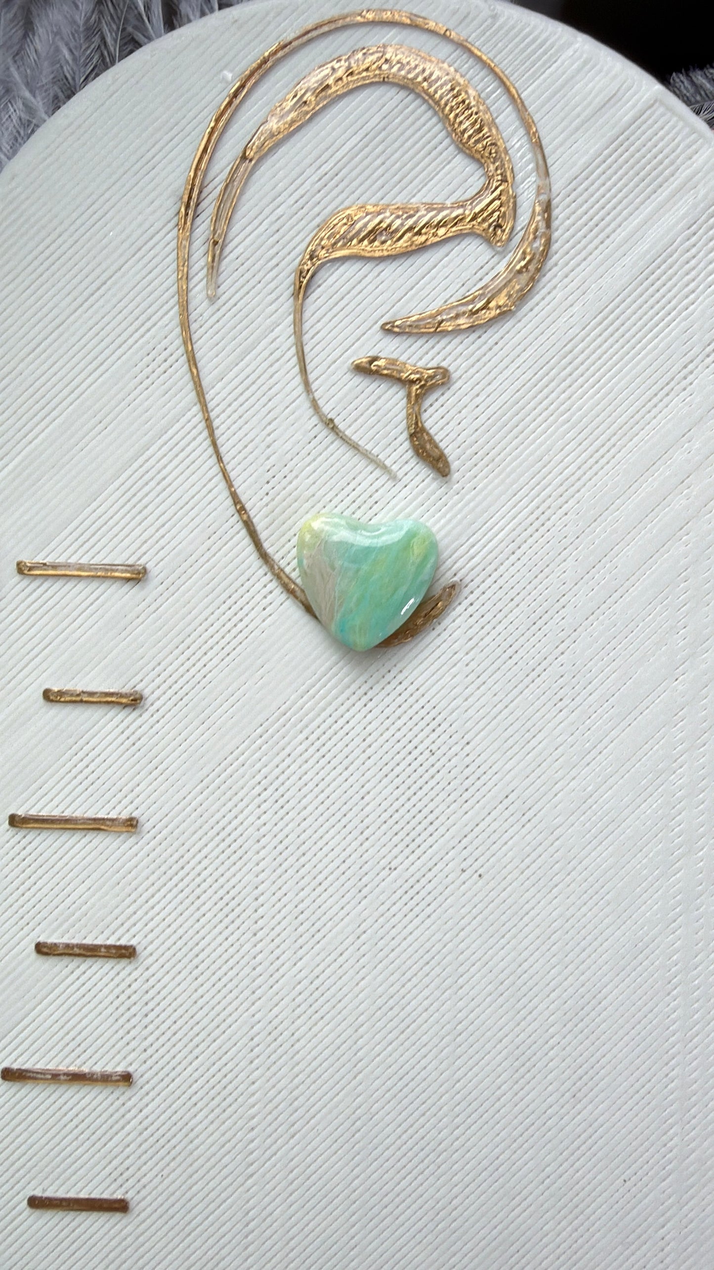 “Taffy” Polymer Clay Heart Stud Earrings