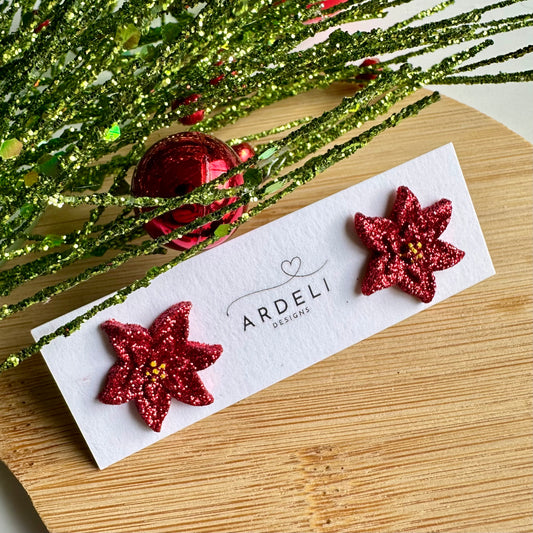 Poinsettia Stud Earrings