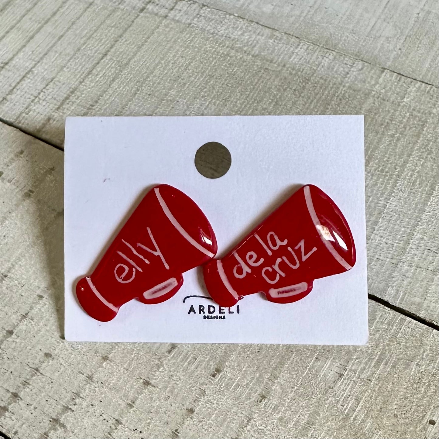 “Play Ball” Elly De La Cruz Megaphone Stud Earrings