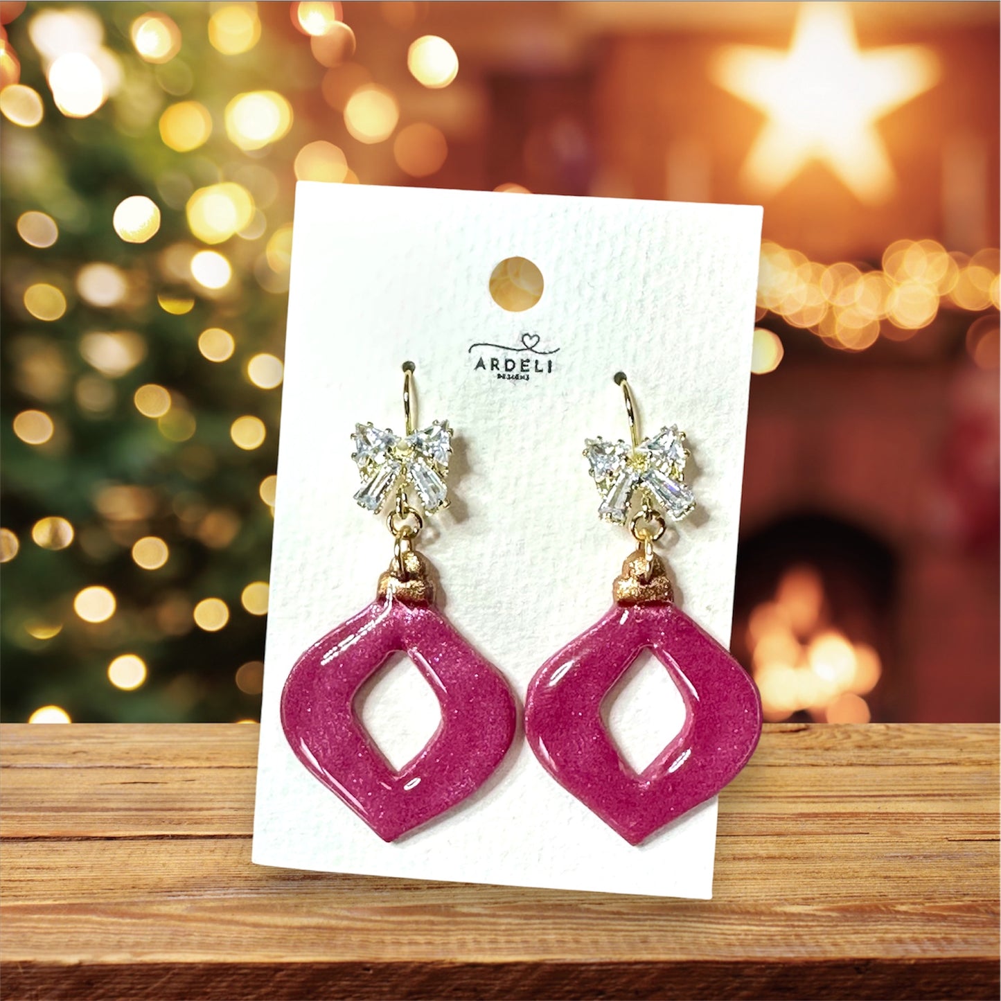 “Betty” Berry Pearl Ornament w/18K Gold Plated Hook Dangle Earrings