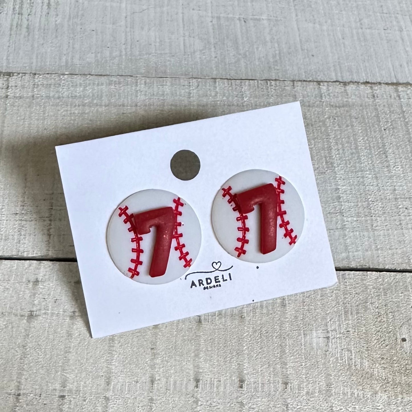 “Play Ball” Fan of 7 Baseball Stud Earrings