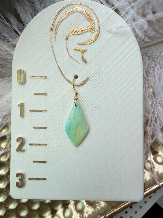 “Taffy” Polymer Clay Kite Dangle W/Gold Plated Hook Earrings