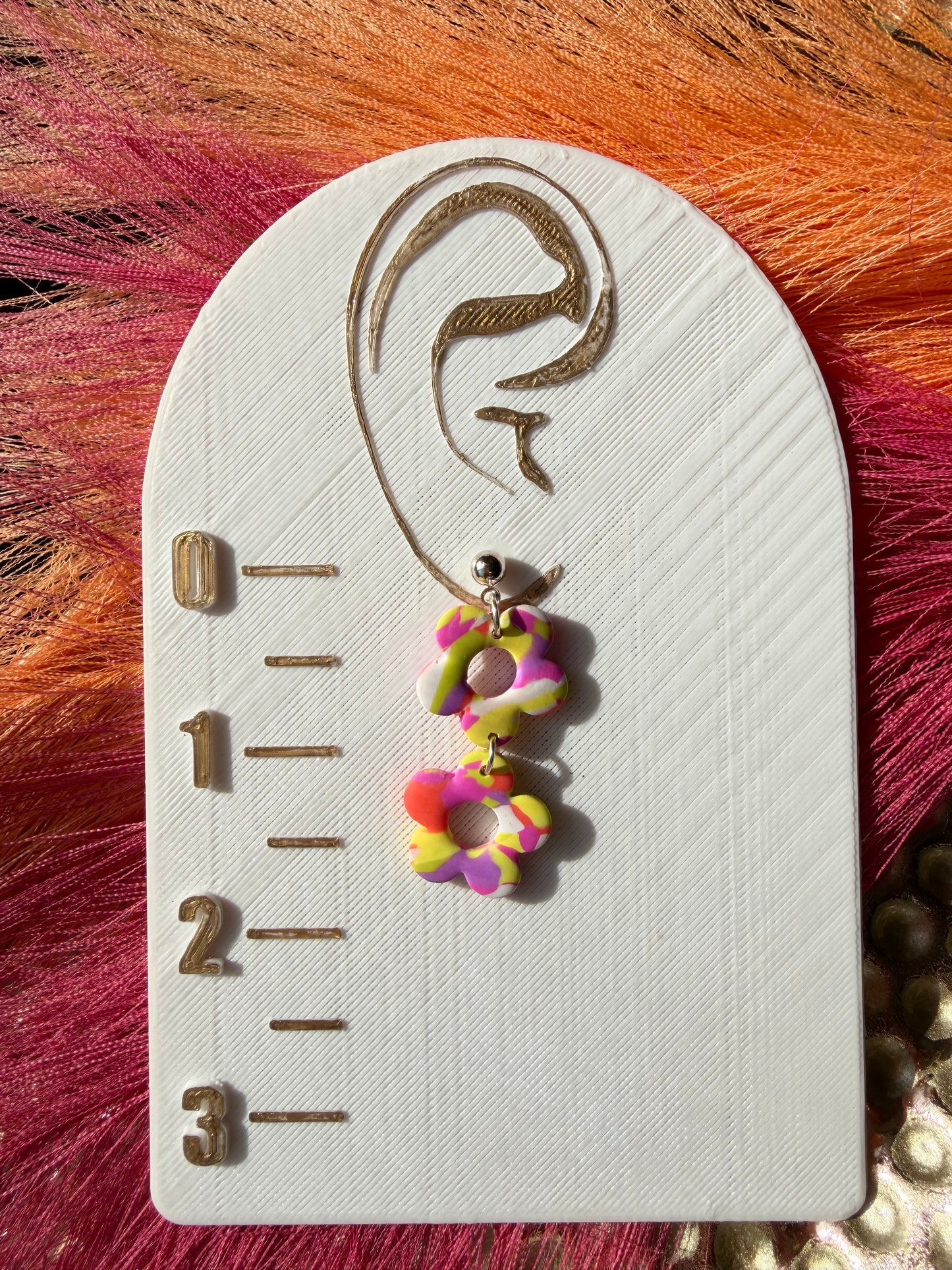 “Feeling Groovy” Flower Power Silver Ball Post Earrings