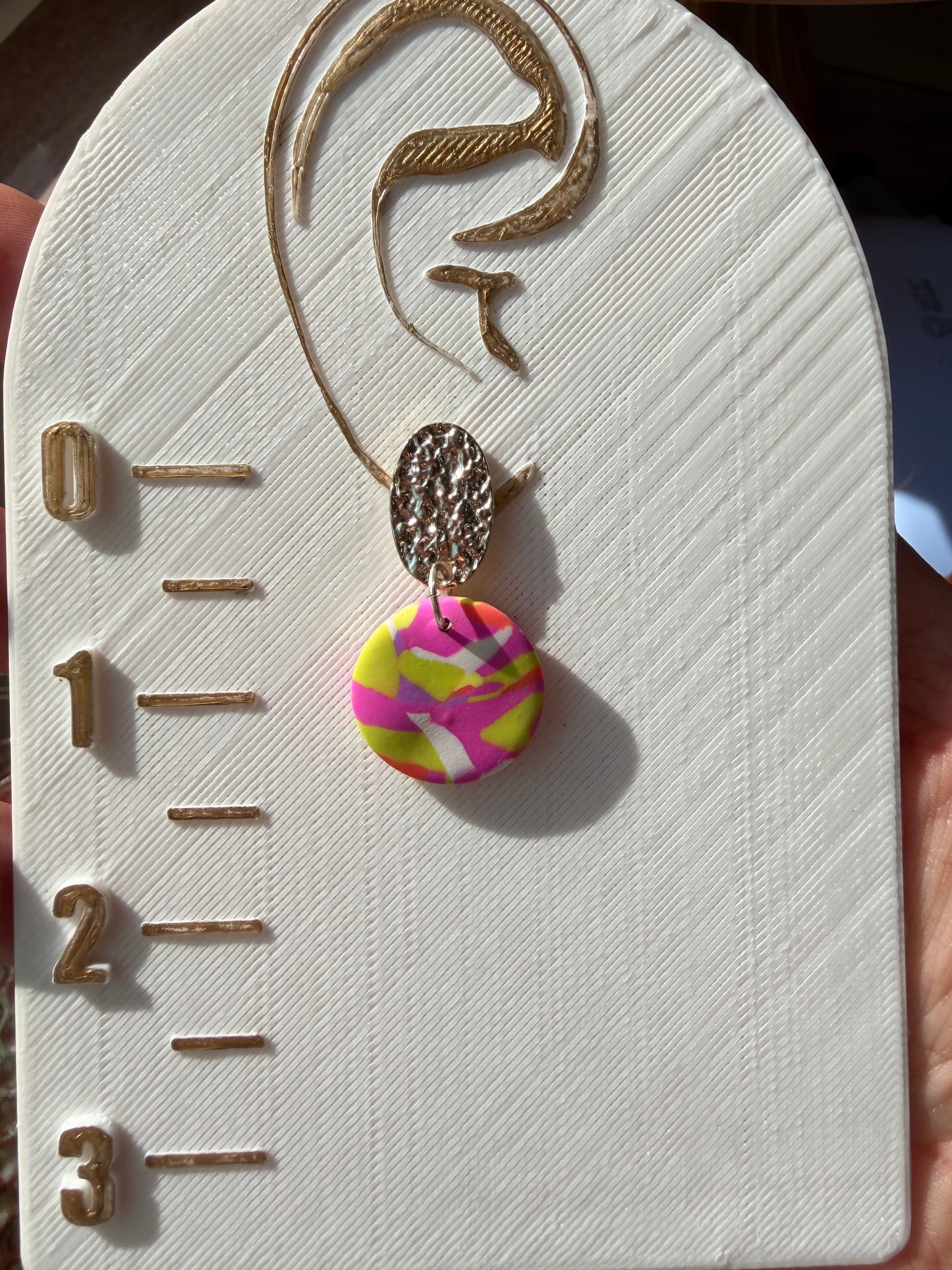 “Feeling Groovy” Silver Plated Round Dangle Earrings